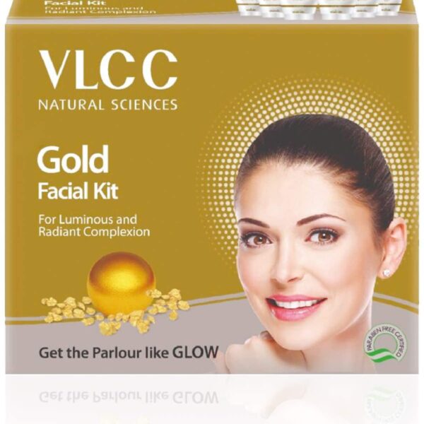 VLCC Facial Kits (VLCC tural Sciences Gold Facial Kit for Luminous and Radiant Complexion 60g)